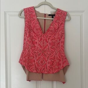 BCBGMaxAzria Coral Embroidered Sleeveless Blouse